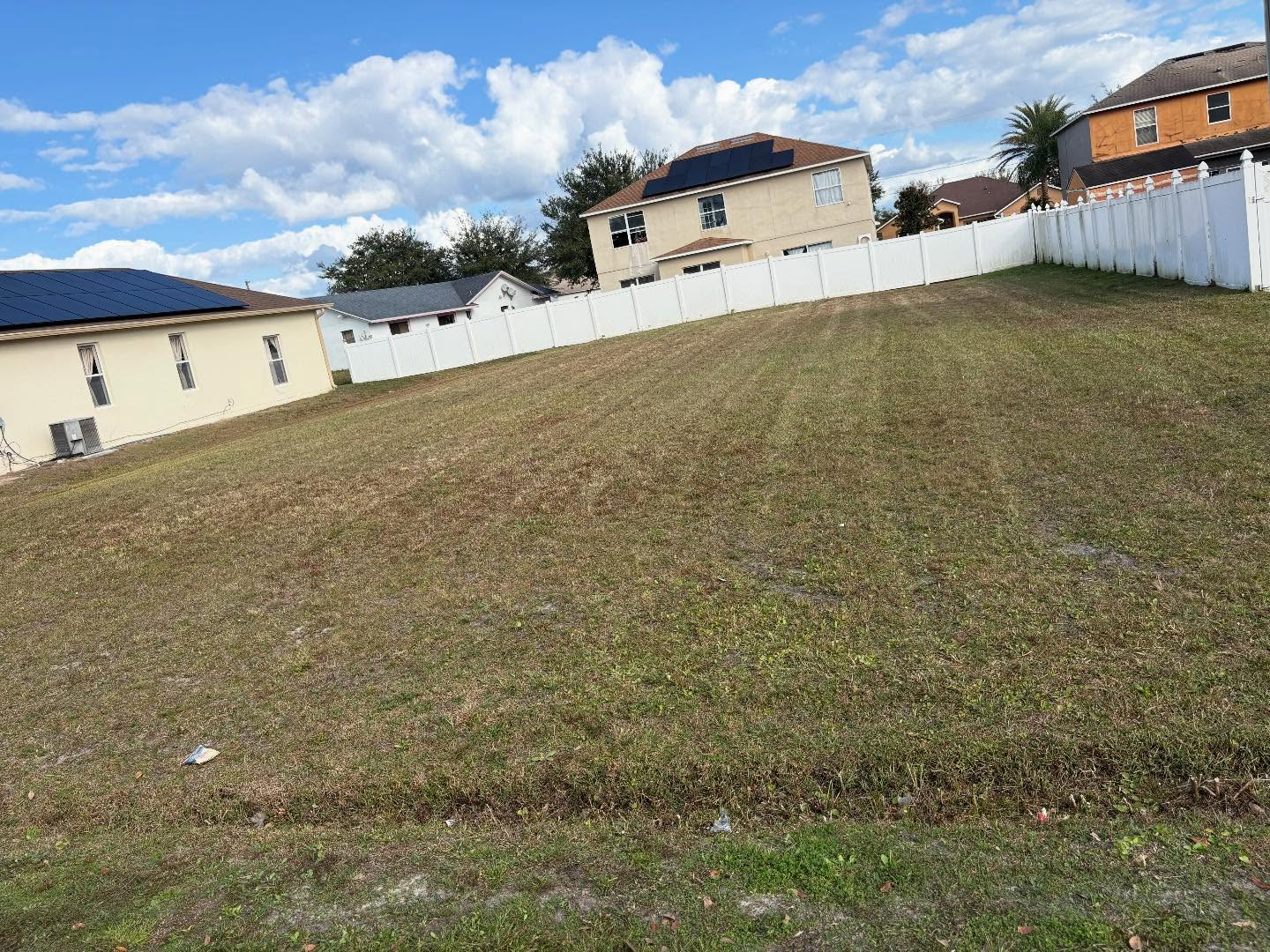 Freshly cut back lawn in an Orlando neighbourhood